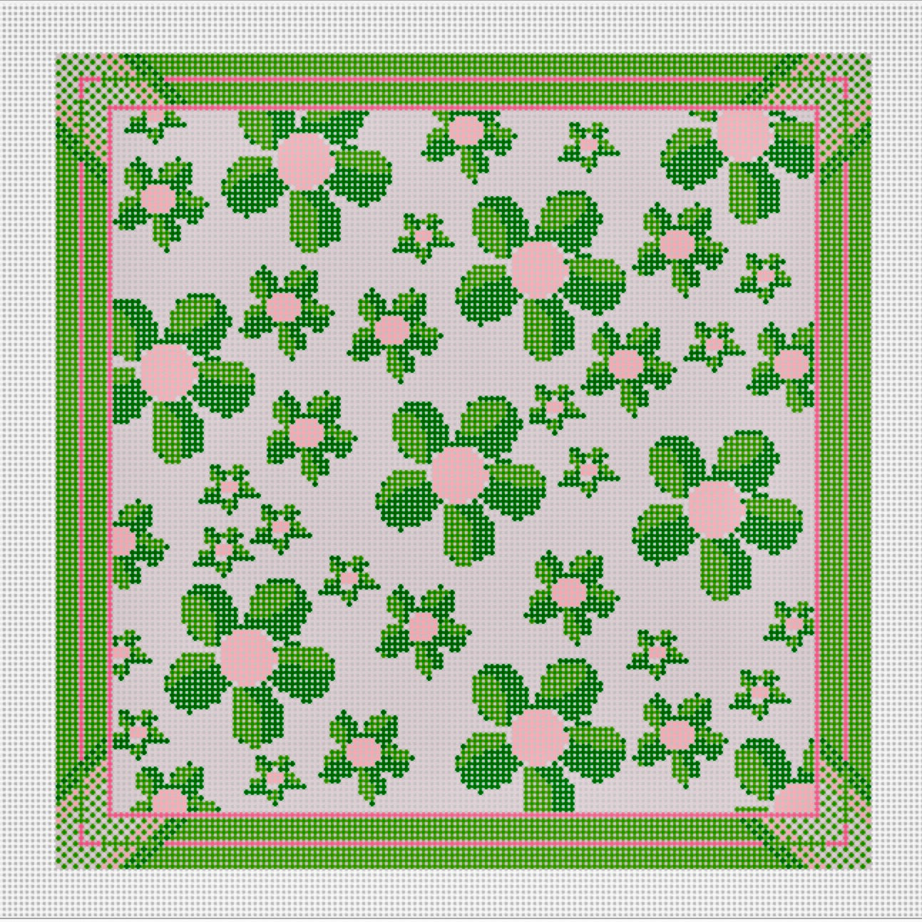 FLOWER POWER PINK & GREEN