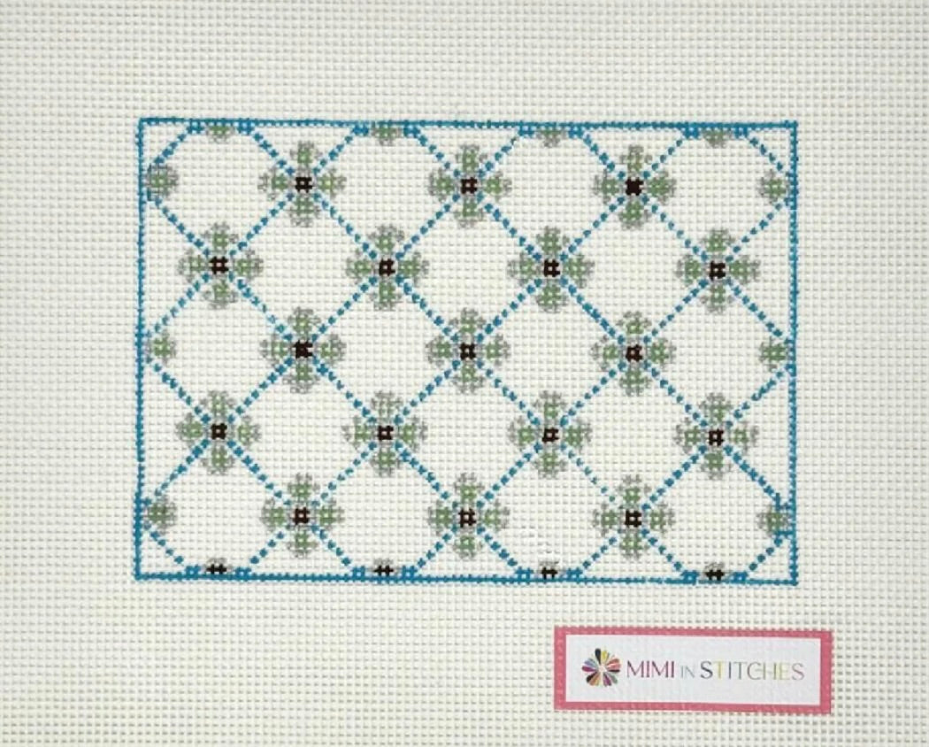 GREEN & TURQUOISE GEOMETRIC INSERT